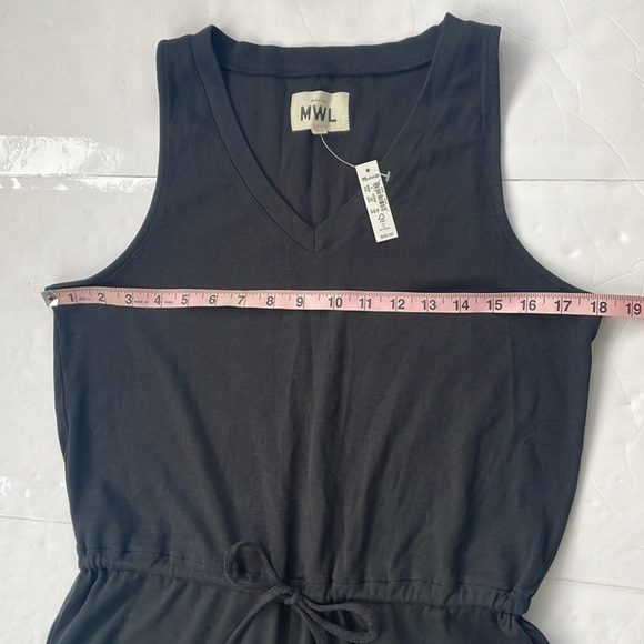 MWL Madewell Breeze Drawstring Romper Black Sleeveless Size Small - Picture 13 of 14